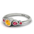 Bezel Symmetrical Yellow Diamond Ring - Ivy No. 1012 image 2