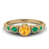 Bezel Symmetrical Yellow Diamond Ring - Ivy No. 1004 image 1