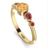 Bezel Symmetrical Yellow Diamond Ring - Ivy No. 1010 image 3