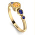 Bezel Symmetrical Yellow Diamond Ring - Ivy No. 1013