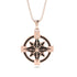 Black Diamond-Encrusted Compass Charm Necklace - Celeste No. 8 image 1