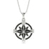 Black Diamond-Encrusted Compass Charm Necklace - Celeste No. 9 image 1