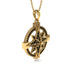 Black Diamond-Encrusted Compass Charm Necklace - Celeste No. 7