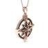 Black Diamond-Encrusted Compass Charm Necklace - Celeste No. 8