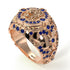 Sapphire Royal Lion Men Signet Ring - Terry No. 14