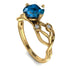 Blue Topaz Blossom 14K Golden Nature Inspired Engagement Ring - Haley No. 501 image 3