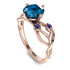Blue Topaz Blossom 14K Golden Nature Inspired Engagement Ring - Haley No. 514 image 2