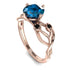 Blue Topaz Blossom 14K Golden Nature Inspired Engagement Ring - Haley No. 508 image 2