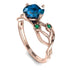 Blue Topaz Blossom 14K Golden Nature Inspired Engagement Ring - Haley No. 505 image 2