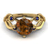 Brown Diamond Blossom 14K Golden Nature Inspired Engagement Ring - Haley No. 1113