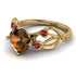 Brown Diamond Blossom 14K Golden Nature Inspired Engagement Ring - Haley No. 1110