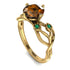 Brown Diamond Blossom 14K Golden Nature Inspired Engagement Ring - Haley No. 1104 image 3