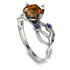 Brown Diamond Blossom 14K Golden Nature Inspired Engagement Ring - Haley No. 1115 image 3