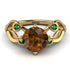 Brown Diamond Blossom 14K Golden Nature Inspired Engagement Ring - Haley No. 1104 image 2
