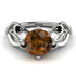 Brown Diamond Blossom 14K Golden Nature Inspired Engagement Ring - Haley No. 1109