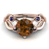 Brown Diamond Blossom 14K Golden Nature Inspired Engagement Ring - Haley No. 1114 image 3