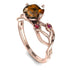 Brown Diamond Blossom 14K Golden Nature Inspired Engagement Ring - Haley No. 1111 image 2