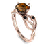 Brown Diamond Blossom 14K Golden Nature Inspired Engagement Ring - Haley No. 1108