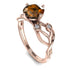 Brown Diamond Blossom 14K Golden Nature Inspired Engagement Ring - Haley No. 1102