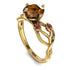 Brown Diamond Blossom 14K Golden Nature Inspired Engagement Ring - Haley No. 1110 image 3