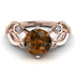 Brown Diamond Blossom 14K Golden Nature Inspired Engagement Ring - Haley No. 1102 image 2
