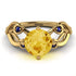Citrine Blossom 14K Golden Nature Inspired Engagement Ring - Haley No. 613