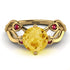 Citrine Blossom 14K Golden Nature Inspired Engagement Ring - Haley No. 610 image 2