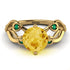 Citrine Blossom 14K Golden Nature Inspired Engagement Ring - Haley No. 604