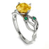 Citrine Blossom 14K Golden Nature Inspired Engagement Ring - Haley No. 606