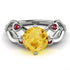 Citrine Blossom 14K Golden Nature Inspired Engagement Ring - Haley No. 612