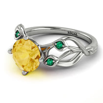 Citrine Blossom 14K Golden Nature Inspired Engagement Ring - Haley No. 606 image 1