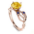 Citrine Blossom 14K Golden Nature Inspired Engagement Ring - Haley No. 614 image 3