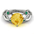 Citrine Blossom 14K Golden Nature Inspired Engagement Ring - Haley No. 606