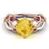 Citrine Blossom 14K Golden Nature Inspired Engagement Ring - Haley No. 611