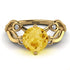 Citrine Blossom 14K Golden Nature Inspired Engagement Ring - Haley No. 601 image 2