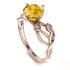 Citrine Blossom 14K Golden Nature Inspired Engagement Ring - Haley No. 602