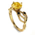 Citrine Blossom 14K Golden Nature Inspired Engagement Ring - Haley No. 607 image 3