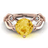 Citrine Blossom 14K Golden Nature Inspired Engagement Ring - Haley No. 602 image 2