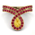 Citrine Pear Shape Stacking Bridal Set - Emilia No. 610