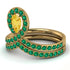 Citrine Pear Shape Stacking Bridal Set - Emilia No. 604
