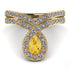 Citrine Pear Shape Stacking Bridal Set - Emilia No. 601