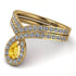 Citrine Pear Shape Stacking Bridal Set - Emilia No. 601