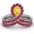 Citrine Pear Shape Stacking Bridal Set - Emilia No. 612 image 1