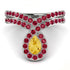 Citrine Pear Shape Stacking Bridal Set - Emilia No. 612 image 4