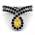 Citrine Pear Shape Stacking Bridal Set - Emilia No. 609 image 4