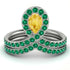 Citrine Pear Shape Stacking Bridal Set - Emilia No. 606