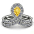 Citrine Pear Shape Stacking Bridal Set - Emilia No. 603