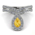 Citrine Pear Shape Stacking Bridal Set - Emilia No. 603 image 4