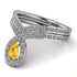 Citrine Pear Shape Stacking Bridal Set - Emilia No. 603