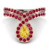 Citrine Pear Shape Stacking Bridal Set - Emilia No. 611